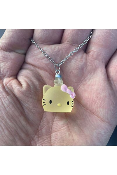 Kuzgunshop Sarı Hello Kitty Saydam Kolye