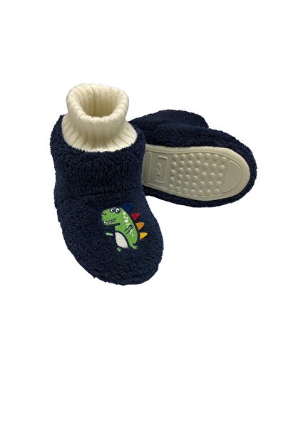 Esco Sesa Lacivert Dino- Panduf- Ev Botu- Erkek Çocuk- Kaydırmaz Taban