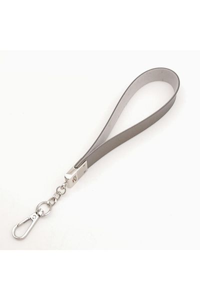 angel çanta aksesuar Gray Faux Leather Chain Silver Handpiece