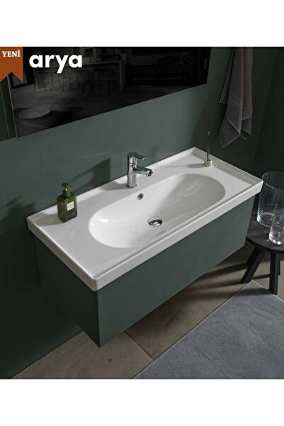 Turkuaz Arya Etajerli Lavabo 60x45 Cm