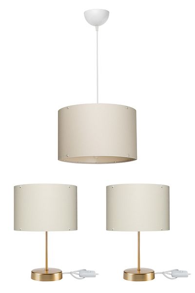manogrup avize aydınlatma Arel Gold Bedroom Lampshade Chandelier Lighting Set 22 Pieces