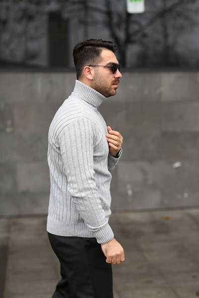Generic Brand Turtleneck Men's Knitwear Sweater
