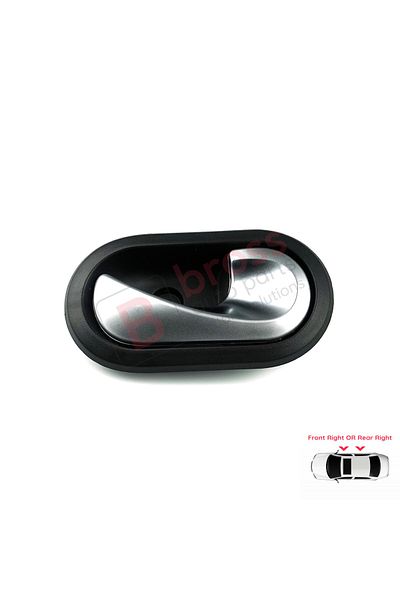 Bross Otomotiv Front Or Rear Right Inner Door Chrome Opening Handle For Dacia