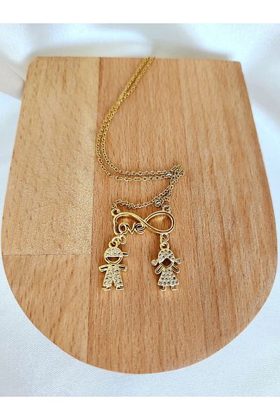 Eva Takı Love Lover Couple Happy Friend Endless Love Love Steel Necklace