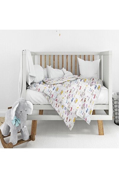 Miabella Home لحاف أطفال مضاد للبكتيريا - نمط فلانيل، 100% قطن، مقاوم للعرق، ...