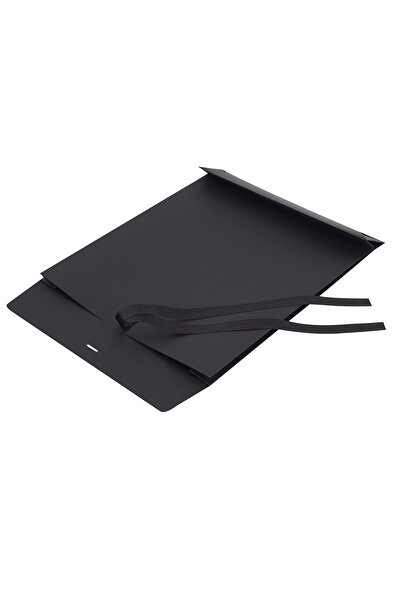 Milim Matbaa Чорний подарунковий конверт 28x35x6 см з чорною стрічкою, 30 штук