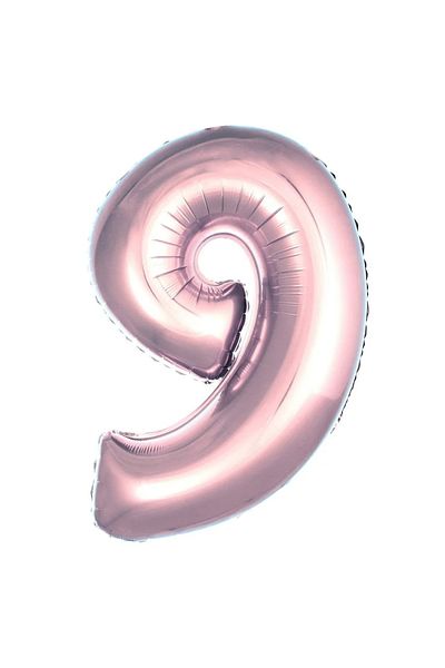 Party City Foil Balloon Number 9 Rose Gold 40"inch 100cm Large Size Balloon Age Balloon