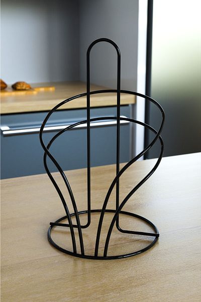 KARTEYA Swan Patterned Vertical Circle Stainless Steel Towel Holder