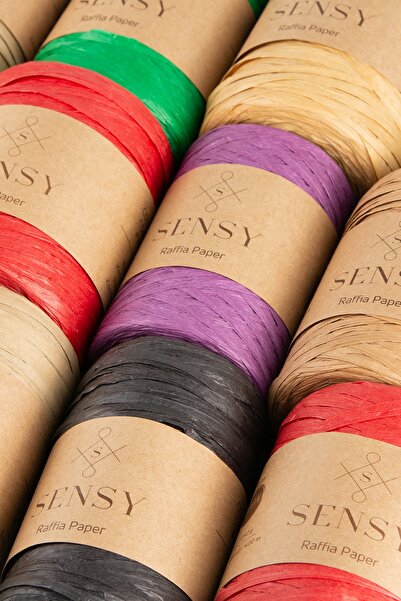 SENSY Premium 400 μέτρα Raffia Rope Bag Rope Raffia Rope Χαρτί Rope Supla Rope 250 γραμμάρια πράσινο