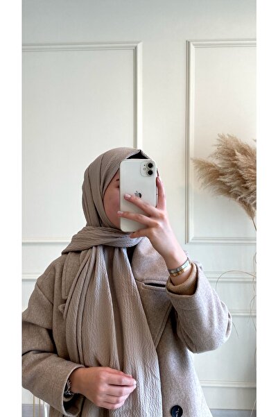 Şehr-i Şal İstanbul Scarflife Şehr-i Şal Mio Cazz Şal Koyu Taş Renk Sls-0003520