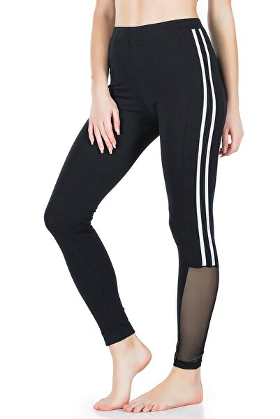 Derya Kurşun Colanți de damă cu dungi transparente - 0602