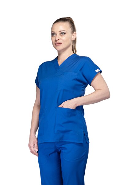 Sarıçiyil Üniforma قميص علوي واحد بياقة جراحية للطبيب والممرضة (أنثى)