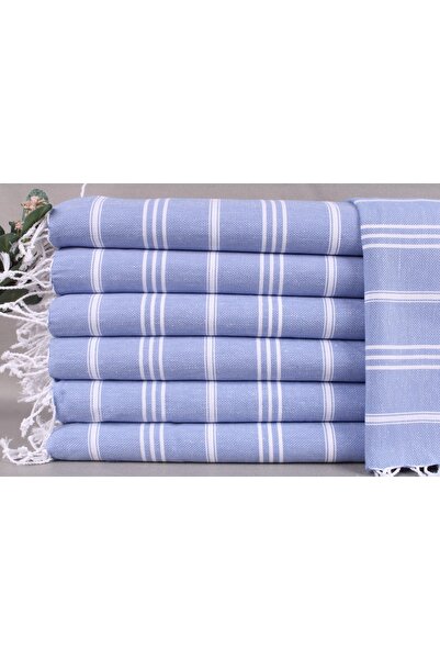 Kayra Export Peştemal Mavi Bulaşık Kurulama Bezi Küçük Boy 60x100 Cm Pamuk Pe...