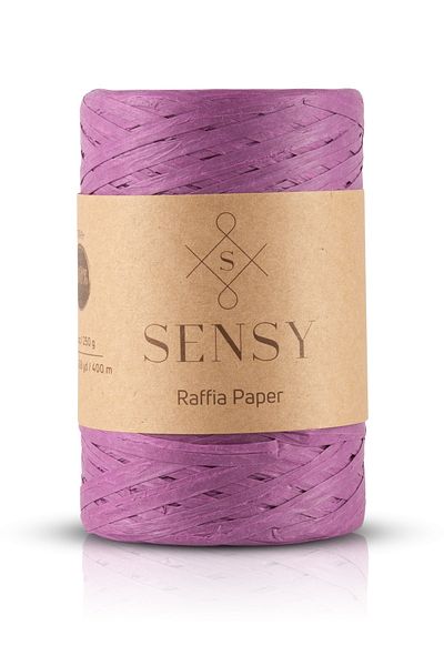 SENSY Premium 400 μέτρα Raffia Rope Bag Rope Raffia Rope Χαρτί Rope Supla Rope 250 γραμμάρια μωβ
