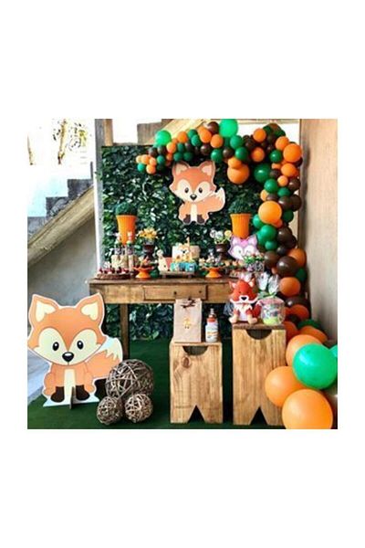 HBK Fox Concept Balloon And Balloon Chain Metallic Balloon