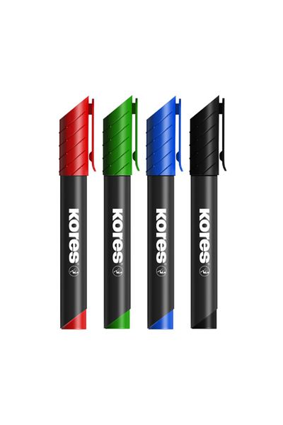 kores K-marker Permanent Permanent Pen - Blue Color Round Tip