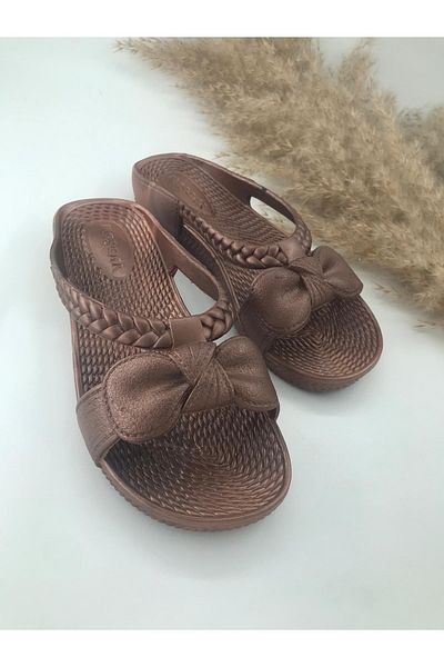 KAŞGAR Γυναικείες αντιολισθητικές παντόφλες μπάνιου με φιόγκο - Για παραλία, μπαλκόνι, κήπο και βεράντα
