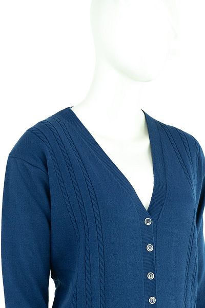 Oppland Cardigan pentru mamă țesut cu ghiocei lycra cu mânecă lungă, cu buzunar dublu, cu model, tricotat de iarnă