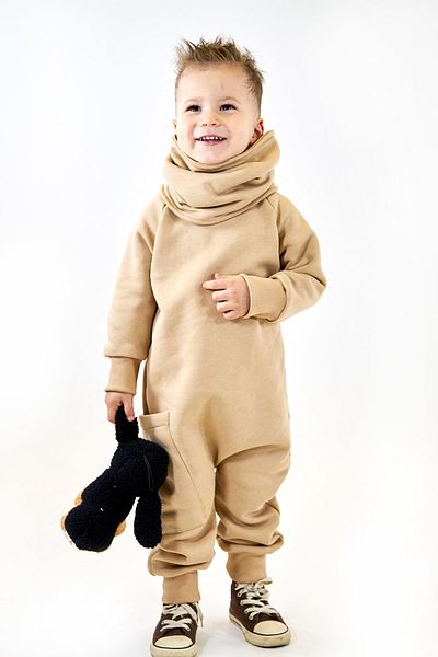 Catz Kids Гащеризон с 3 нишки от пениран памук и цип на гърба + яка