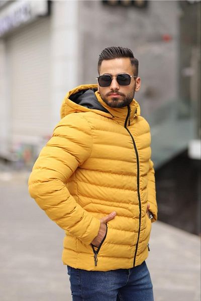 FBI Men's Slim Fit Zippered Puffer Jacket 94025