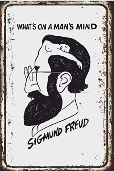 Hayat Poster Ρετρό ξύλινη αφίσα με σχέδιο ψυχοανάλυσης Sigmund Freud