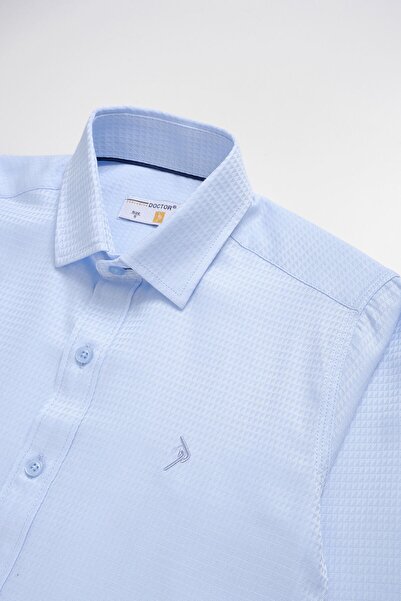 Doctor junior Erkek Çocuk Klasik Mavi Gömlek