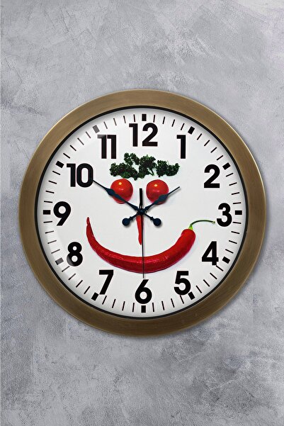 Kasva Concept هدية ساعة حائط مطبخ معدنية عتيقة مقاس 36 سم