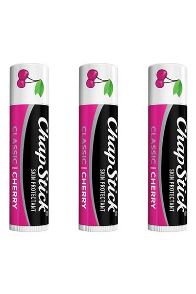 ChapStick Classic Cherry Lip Balm, Lip Moisturizer, Lip Care 0.15oz 4gr (3 Pieces)