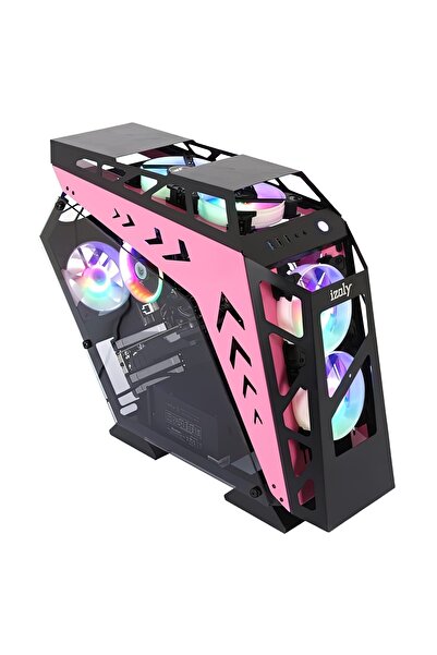 IZOLY Argb Cyberpunk Ax9 Pink 5x12cm Full Glass Gaming Kasa