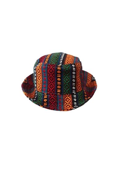 kapadokyahediyelik Safari Hat with Antep Kilim Pattern