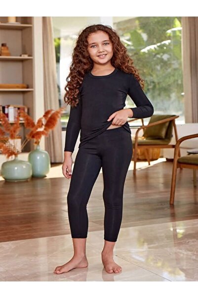 Berrak Girl's Thermal Top and Bottom Set, Set of 2