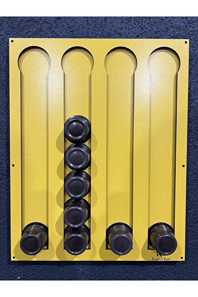 LandiWork تخزين كبسولات القهوة Tchibo Cafissimo، حامل القهوة الخشبي الأصفر Tc...