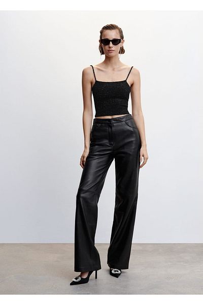 MANGO Woman Double Breasted Lurex Blouse