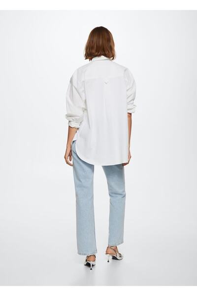 MANGO Woman Oversize Pamuklu Gömlek