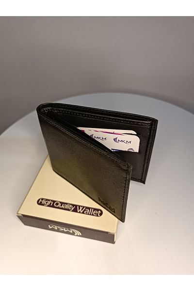MKM Men's Black Leather Wallet 06