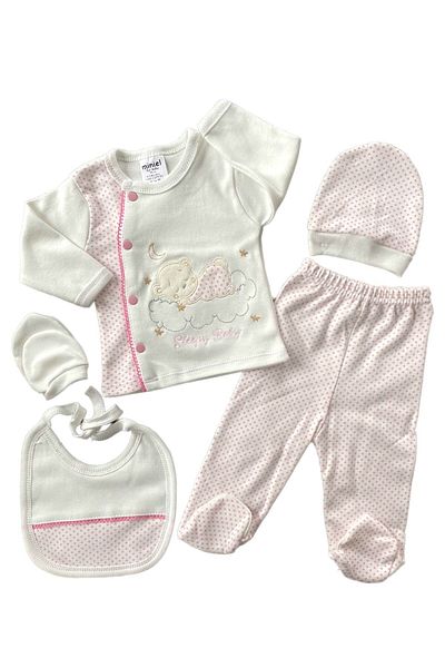Minikel Sleeping Bear 5-Piece Bodysuit Set