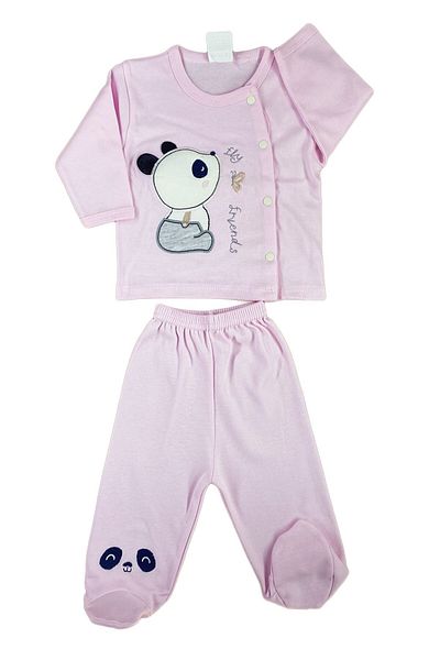 Minikel Cute Panda 2 Piece Set with Booties