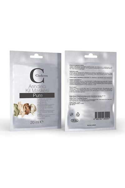 Claderm Clay Mask 20 ml Sachet – Pure