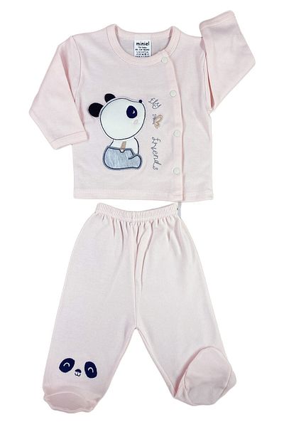 Minikel Cute Panda 2 Piece Set with Booties