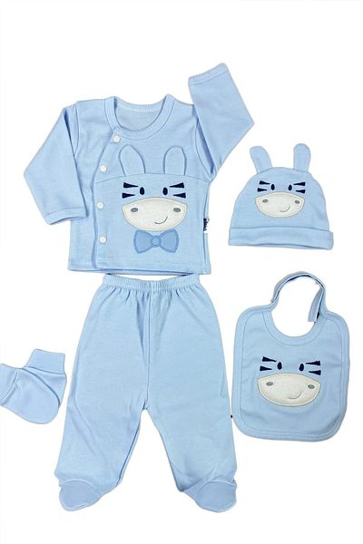 Minikel Cute Zebra Newborn 5-Piece Bodysuit Set