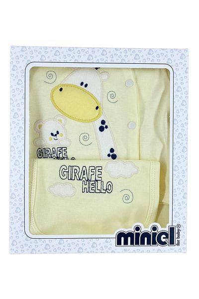 Minikel Happy Giraffe Newborn 5-Piece Bodysuit Set