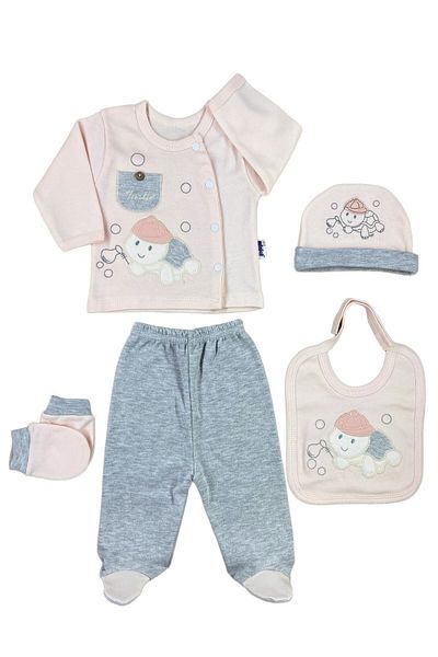 Minikel Cute Turtle Newborn 5-Piece Bodysuit Set