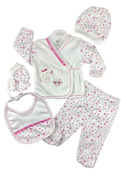 Minikel Cute Emojis Newborn 5-Piece Bodysuit Set