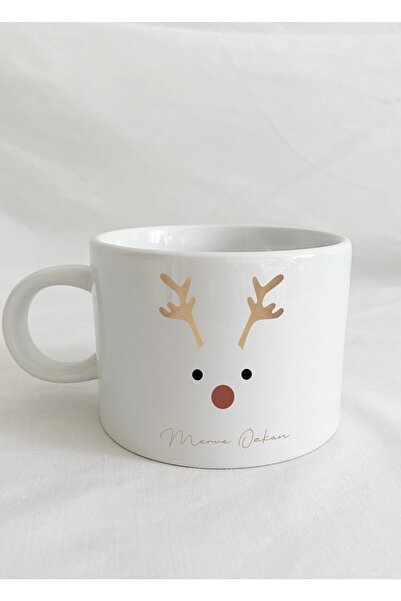 EratCo Isme Özel Sevimli Geyik Tasarım Kişiye Özel Sevgililer Günü Hediyesi Ç...