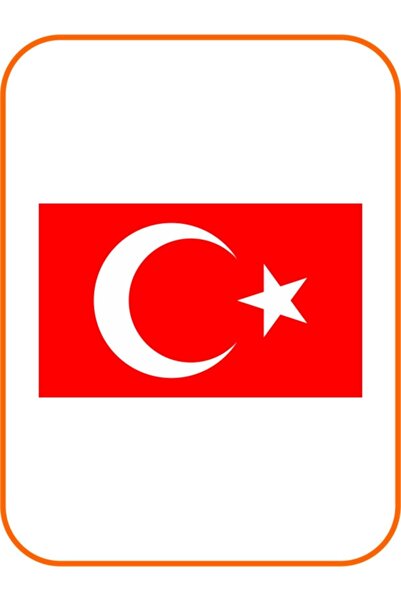 KDMAKSESUAR Ay Yıldız Kare Hilal Bayrak 2 Adet Oto Sticker 10x5 Cm Kırmızı