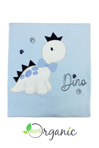 Minikel Cute Dino Combed Cotton Double Layer Blanket