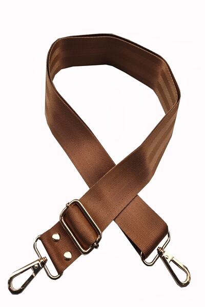 Kemer Dünyası حزام كتف قابل للتعديل بطول الحقيبة مع إكسسوارات ذهبية اللون