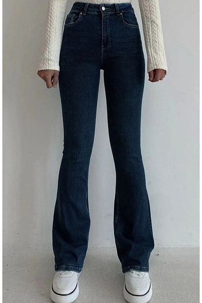 MAKRAS EXCLUSIVE Blugi slim, flexibili, cu 5 buzunare, spălate, cu fermoar, cu talie înaltă Penelope