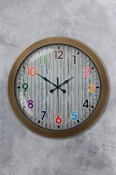 Kasva Concept هدية ساعة حائط معدنية عتيقة للأطفال مقاس 36 سم