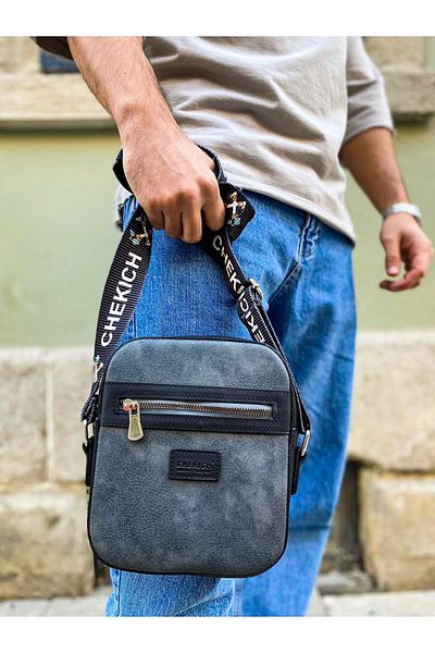 Chekich Ch102 Stealht - Ανδρική τετράγωνη τσάντα, μαύρο/ανθρακί